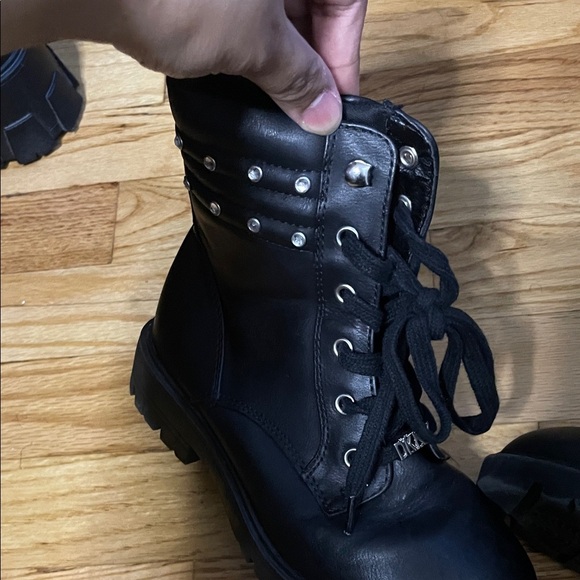 Black Studded Girl Boots - Picture 3 of 6
